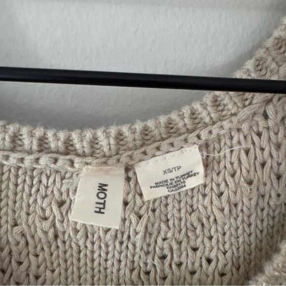 Anthropologie Moth Gold Sheen Shimmer Tight Knit Tank Top Sleeveless Round Neck - Picture 6 of 8